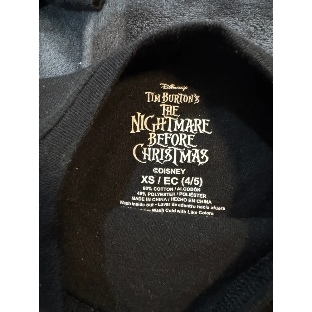 Disney Nightmare Before Christmas Wednesday Addams Shirt Lot 2 Girls XS 4/5 Goth
